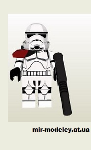 №14769 - Lego Storm Trooper (Star Wars) из бумаги — развертка (шаблон) papercraft скачать бесплатно | Мир бумажного моделирования