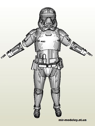 №14774 - EP 7 Stormtrooper Full Armor (Star Wars) из бумаги — развертка (шаблон) papercraft скачать бесплатно | Мир бумажного моделирования