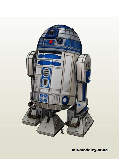 №14777 - Астромеханический дроид R2D2 (Звёздные войны - star wars) из бумаги — развертка (шаблон) papercraft скачать бесплатно | Мир бумажного моделирования