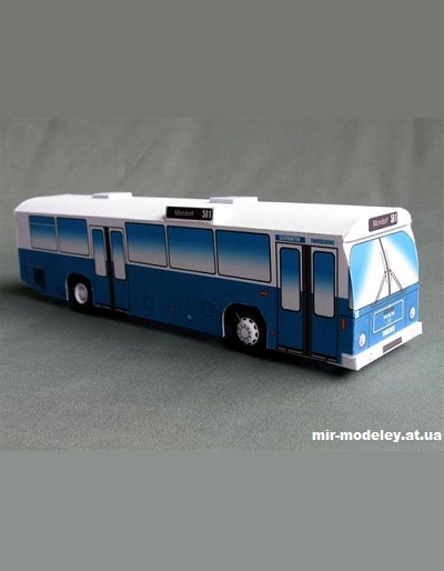 №1478 - Автобус Linie 501 - MAN SL 200 (Mondorfer Bastelbogen) из бумаги — развертка (шаблон) papercraft скачать бесплатно | Мир бумажного моделирования