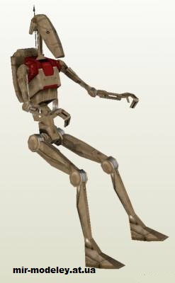 №14786 - Battle droid B1 (StarWars) из бумаги — развертка (шаблон) papercraft скачать бесплатно | Мир бумажного моделирования