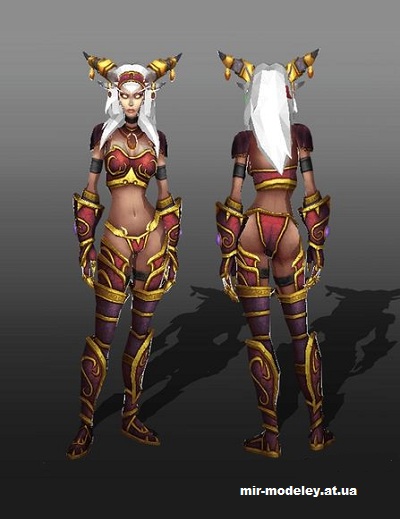 №14943 - Алекстраза / Alexstrasza (World of Warcraft) из бумаги — развертка (шаблон) papercraft скачать бесплатно | Мир бумажного моделирования