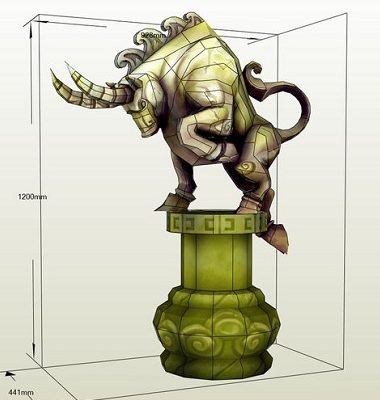 14946 statuja byka bull statue world of warcraft iz bumagi razvertka shablon papercraft skachat besplatno mir bumazhnogo modelirovanija e92e6a9.jpg