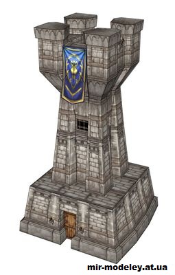 №14956 - Human guard tower (World of warcraft) из бумаги — развертка (шаблон) papercraft скачать бесплатно | Мир бумажного моделирования