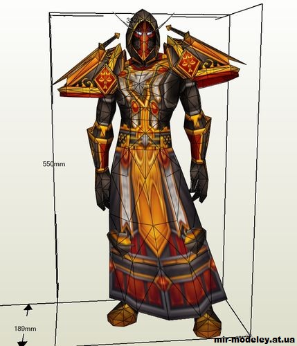 №14958 - Доспехи Кровавого Эльфа / Blood Elf Judgement Armor (World of Warcraft) из бумаги — развертка (шаблон) papercraft скачать бесплатно | Мир бумажного моделирования