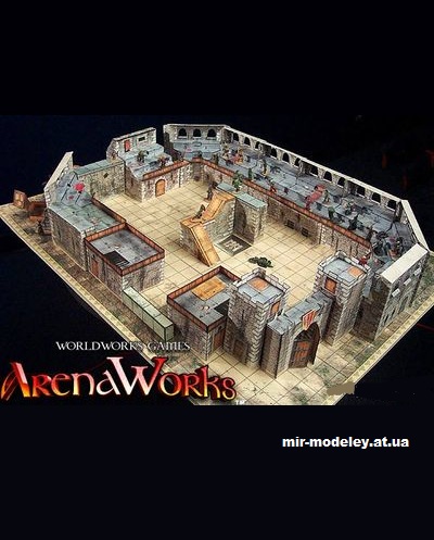 №1571 - Игровое поле ArenaWorks (Worldworks) из бумаги — развертка (шаблон) papercraft скачать бесплатно | Мир бумажного моделирования