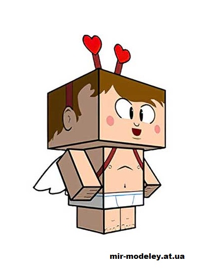 №15720 - Cupid (cubeecraft) из бумаги — развертка (шаблон) papercraft скачать бесплатно | Мир бумажного моделирования