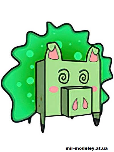 №15735 - Swine Flu (cubeecraft) из бумаги — развертка (шаблон) papercraft скачать бесплатно | Мир бумажного моделирования