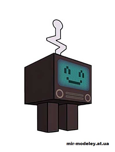 №15740 - TV Head (cubeecraft) из бумаги — развертка (шаблон) papercraft скачать бесплатно | Мир бумажного моделирования