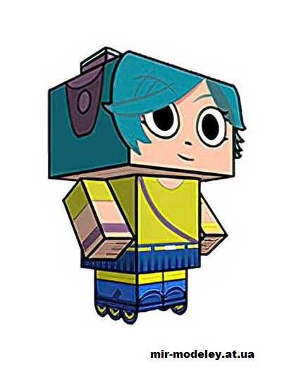 №15749 - Ramona Flowers (Yellow) (cubeecraft) из бумаги — развертка (шаблон) papercraft скачать бесплатно | Мир бумажного моделирования