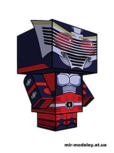 №15787 - Kamen Rider Dragon Knight (cubeecraft) из бумаги — развертка (шаблон) papercraft скачать бесплатно | Мир бумажного моделирования