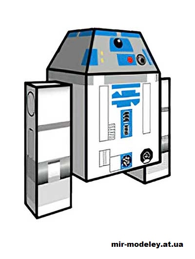 №15791 - LEGO R2-D2 (cubeecraft) из бумаги — развертка (шаблон) papercraft скачать бесплатно | Мир бумажного моделирования