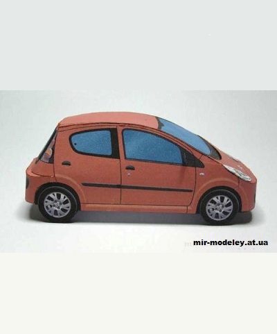 №1637 - Citroen C1 (Spida Models) из бумаги — развертка (шаблон) papercraft скачать бесплатно | Мир бумажного моделирования