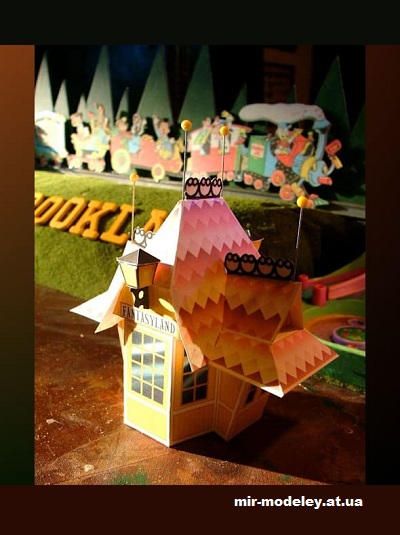 №16408 - Casey Jr. Circus Train Fantasyland Station (Disney Experience) из бумаги — развертка (шаблон) papercraft скачать бесплатно | Мир бумажного моделирования