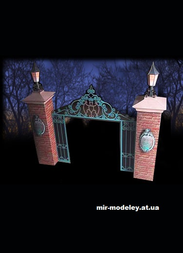 №16414 - Входная колонна / Entrance Pillar (Haunted Dimensions) из бумаги — развертка (шаблон) papercraft скачать бесплатно | Мир бумажного моделирования