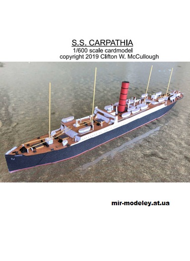 №168 - Королевское почтовое судно «Карпатия» / RMS Carpathia (Wayne McCullough) из бумаги — развертка (шаблон) papercraft скачать бесплатно | Мир бумажного моделирования