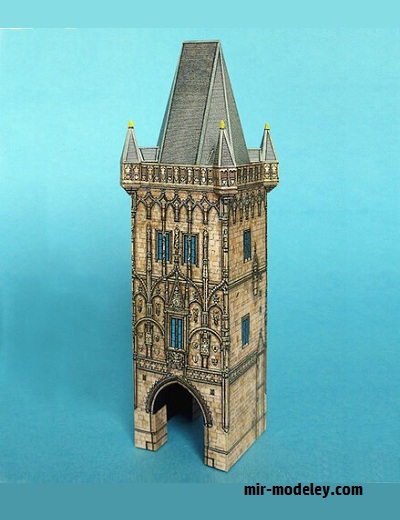 №17000 - Praha Prasna Brana + Let l-13 Blanik (ABC 1994-02) из бумаги — развертка (шаблон) papercraft скачать бесплатно | Мир бумажного моделирования