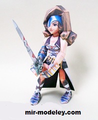 №17219 - Final Fantasy IX Beatrix (Ninjatoes) из бумаги — развертка (шаблон) papercraft скачать бесплатно | Мир бумажного моделирования