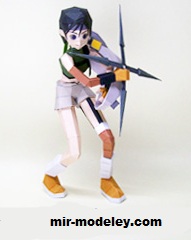 №17220 - Final Fantasy VII Yuffie (Ninjatoes) из бумаги — развертка (шаблон) papercraft скачать бесплатно | Мир бумажного моделирования