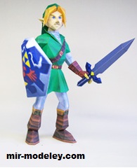 №17301 - The Legend of Zelda adult Link (Ninjatoes) из бумаги — развертка (шаблон) papercraft скачать бесплатно | Мир бумажного моделирования
