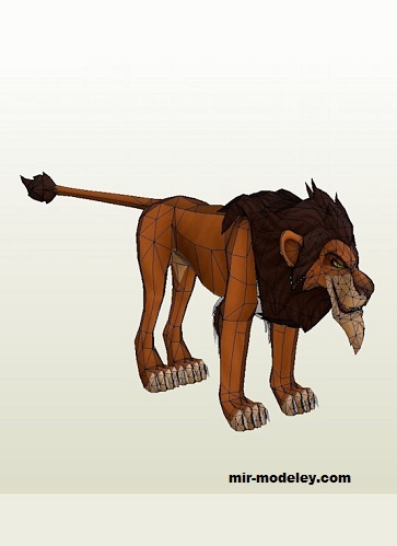 №17341 - Шрам из Король Лев (Kethellen) из бумаги — развертка (шаблон) papercraft скачать бесплатно | Мир бумажного моделирования