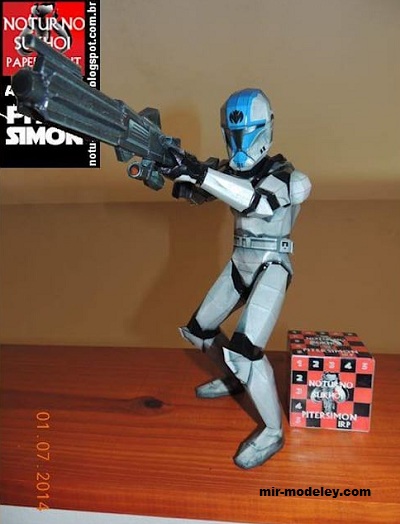 №17361 - ЭРК-пилот (Star Wars) из бумаги — развертка (шаблон) papercraft скачать бесплатно | Мир бумажного моделирования