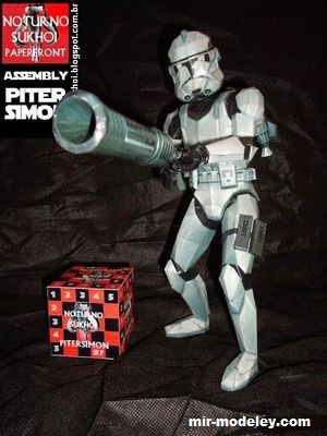 №17362 - Clone Jet Trooper (Noturno Sukhoi) из бумаги — развертка (шаблон) papercraft скачать бесплатно | Мир бумажного моделирования