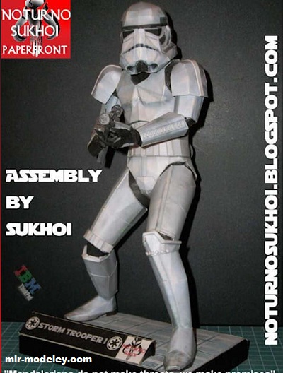№17438 - Stormtrooper (Noturno Sukhoi) из бумаги — развертка (шаблон) papercraft скачать бесплатно | Мир бумажного моделирования