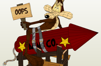 17487 vajli kojot na svoej rakete wile e coyote on his rocket paperwar iz bumagi razvertka shablon papercraft skachat besplatno mir bumazhnogo mo eaf5e81.png