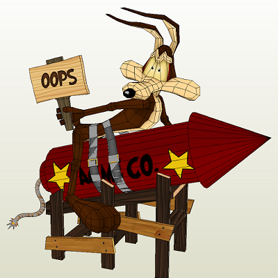 17487 vajli kojot na svoej rakete wile e coyote on his rocket paperwar iz bumagi razvertka shablon papercraft skachat besplatno mir bumazhnogo mo eaf5e81.png