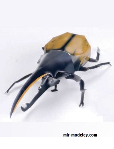 №17640 - Herculus / Жук-геркулес (Paper Museum Jp) из бумаги — развертка (шаблон) papercraft скачать бесплатно | Мир бумажного моделирования
