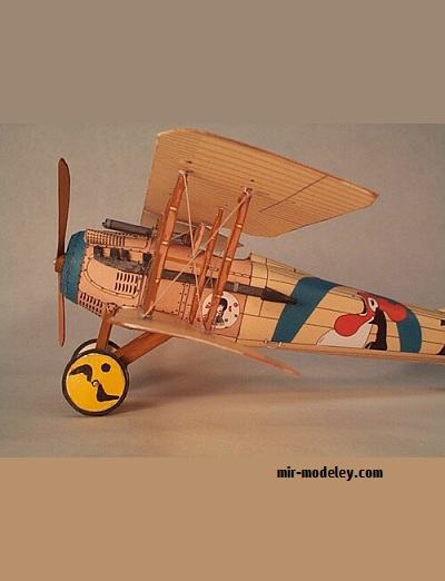 №17714 - SPAD VII (Digital Card Models) из бумаги — развертка (шаблон) papercraft скачать бесплатно | Мир бумажного моделирования