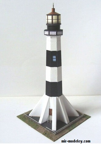 №17719 - Sabine Pass Lighthouse (Jay Riel) из бумаги — развертка (шаблон) papercraft скачать бесплатно | Мир бумажного моделирования