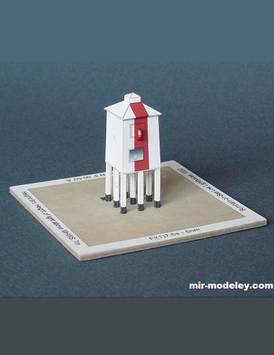 №17737 - Burnham-on-Sea Low Lighthouse (Paper Shipwright) из бумаги — развертка (шаблон) papercraft скачать бесплатно | Мир бумажного моделирования