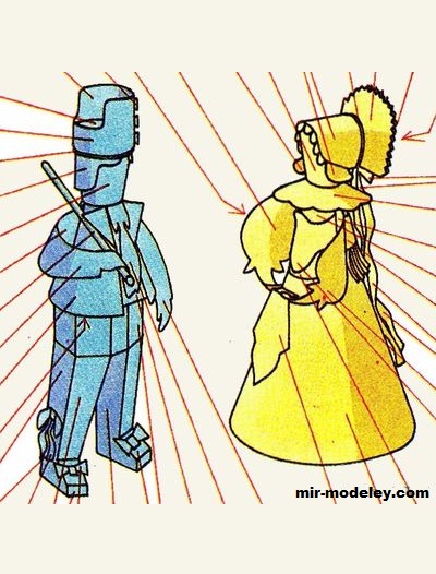 №17781 - Devce z Policska a chlapec z Litomyslska (ABC 1978- 16) из бумаги — развертка (шаблон) papercraft скачать бесплатно | Мир бумажного моделирования