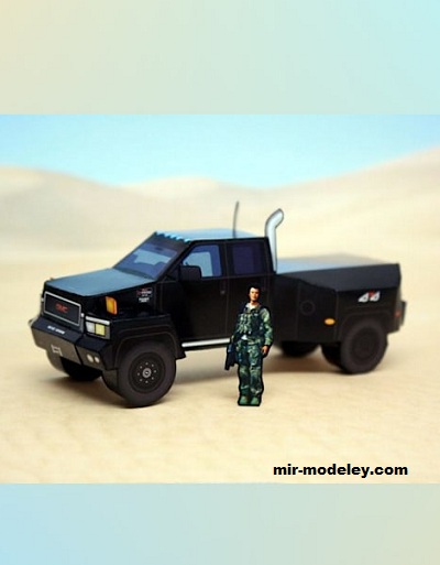 №17786 - Трансформер Айронхайд GMC Topkick C4500 (Project KITT) из бумаги — развертка (шаблон) papercraft скачать бесплатно | Мир бумажного моделирования