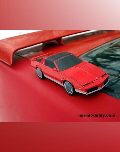 №17787 - Автомобиль Pontiac Firebird (Project KITT) из бумаги — развертка (шаблон) papercraft скачать бесплатно | Мир бумажного моделирования