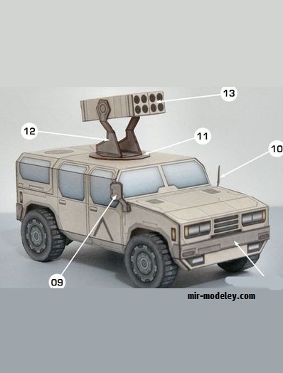 №17805 - M11 4x4 (Genet Models) из бумаги — развертка (шаблон) papercraft скачать бесплатно | Мир бумажного моделирования