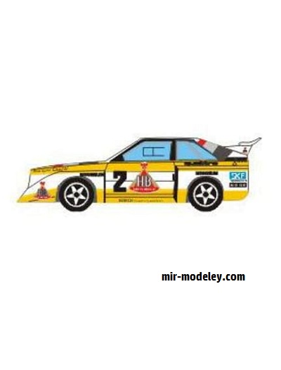 №17808 - Автомобиль Audi Quattro S1 HB Rally Team (Racepaper) из бумаги — развертка (шаблон) papercraft скачать бесплатно | Мир бумажного моделирования