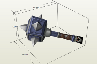 2631 mace from torchlight bongo papercraft iz bumagi razvertka shablon papercraft skachat besplatno mir bumazhnogo modelirovanija a41b552.png