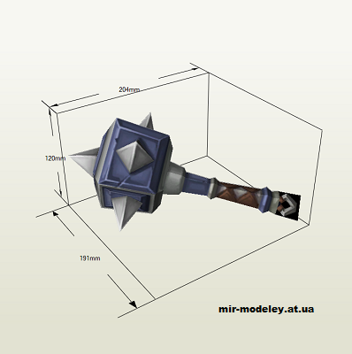 2631 mace from torchlight bongo papercraft iz bumagi razvertka shablon papercraft skachat besplatno mir bumazhnogo modelirovanija a41b552.png