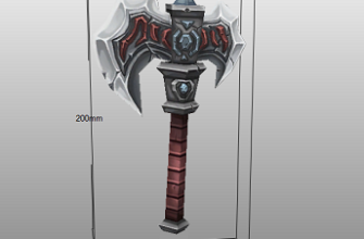 2653 double axe from torchlight bongo papercraft iz bumagi razvertka shablon papercraft skachat besplatno mir bumazhnogo modelirovanija f666b3c.png