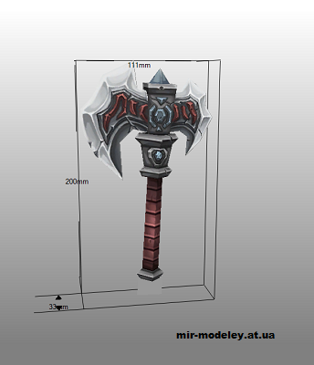 2653 double axe from torchlight bongo papercraft iz bumagi razvertka shablon papercraft skachat besplatno mir bumazhnogo modelirovanija f666b3c.png