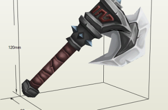 2654 cool axe from torchlight bongo papercraft iz bumagi razvertka shablon papercraft skachat besplatno mir bumazhnogo modelirovanija 7b55eca.png