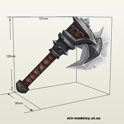 2654 cool axe from torchlight bongo papercraft iz bumagi razvertka shablon papercraft skachat besplatno mir bumazhnogo modelirovanija 7b55eca.png