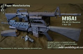 2663 ar v4 m16a1 paper manufacturing iz bumagi razvertka shablon papercraft skachat besplatno mir bumazhnogo modelirovanija 944f487.jpg