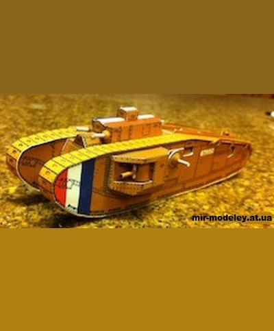 №317 - Тяжелый танк Mark VIII (Wayne McCullough) из бумаги — развертка (шаблон) papercraft скачать бесплатно | Мир бумажного моделирования