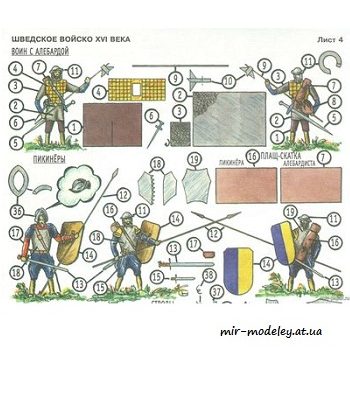 4055 shvedskoe vojsko xvi veka levsha 22001 iz bumagi razvertka shablon papercraft skachat besplatno mir bumazhnogo modelirovanija d485752.jpg
