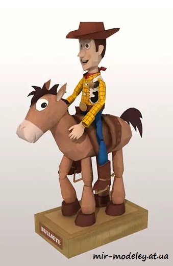 №4233 - Bullseye - Toy Story (Paper-Replika) из бумаги — развертка (шаблон) papercraft скачать бесплатно | Мир бумажного моделирования