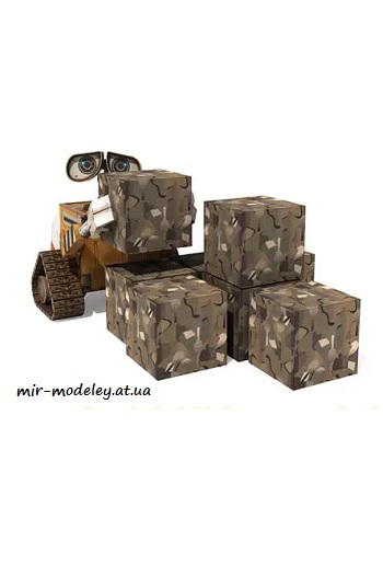 №4235 - WALL E Trash Cubes (Paper-Replika) из бумаги — развертка (шаблон) papercraft скачать бесплатно | Мир бумажного моделирования